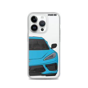 Rapid Blue C8 Corvette - iPhone Case