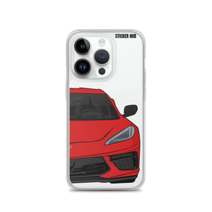 Torch Red C8 Corvette - iPhone Case