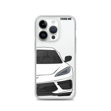 Load image into Gallery viewer, White C8 Corvette - iPhone Case