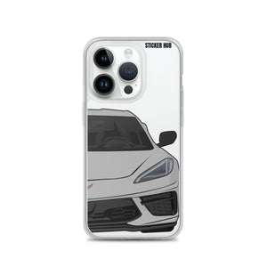 Silver C8 Corvette - iPhone Case