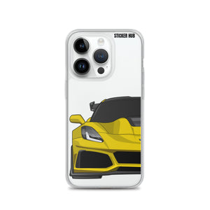 Yellow C7 Corvette Zr1 - iPhone Case