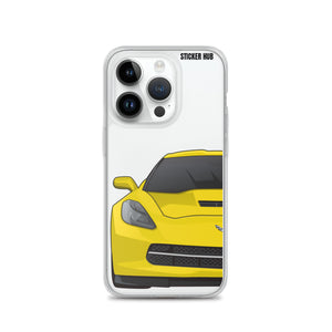 Velocity Yellow C7 Corvette Stingray - iPhone Case