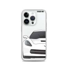 Load image into Gallery viewer, White C7 Corvette Stingray - iPhone Case