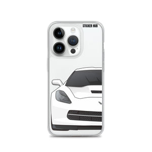 White C7 Corvette Stingray - iPhone Case