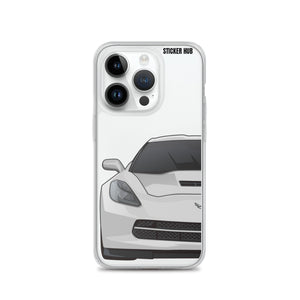 Silver C7 Corvette Stingray - iPhone Case