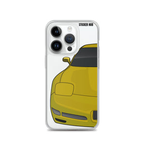 Millennium Yellow C5 Corvette Z06 - iPhone Case