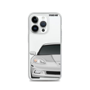 Silver C6 Corvette - iPhone Case