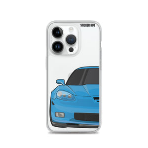 Jet Stream Blue C6 Corvette Z06 - iPhone Case