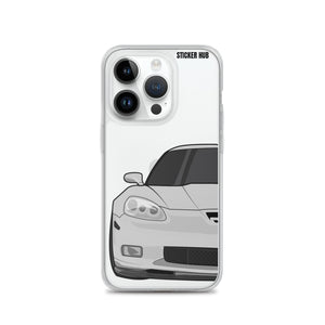 Silver C6 Corvette Z06 - iPhone Case