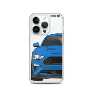 Blue 18-21 Mustang 5.0 - iPhone Case