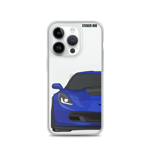 Admiral Blue C7 Corvette Z06 - iPhone Case