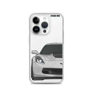 Silver C7 Corvette Z06 - iPhone Case