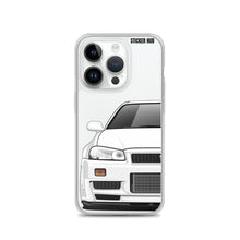 Load image into Gallery viewer, White R34 Nissan GTR - iPhone Case