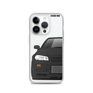 Black R34 Nissan GTR - iPhone Case