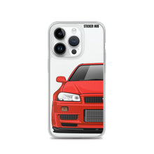 Load image into Gallery viewer, Red R34 Nissan GTR - iPhone Case