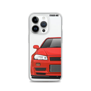 Red R34 Nissan GTR - iPhone Case