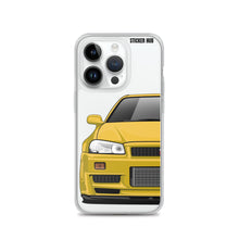 Load image into Gallery viewer, Yellow R34 Nissan GTR - iPhone Case