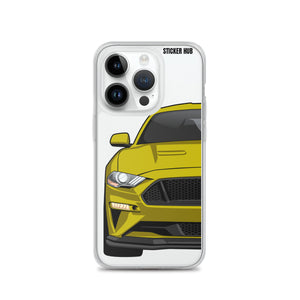 Yellow 18-21 Mustang 5.0 - iPhone Case