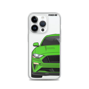 Green 18-21 Mustang 5.0 iPhone Case