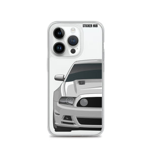 Silver 13-14 Mustang 5.0 - iPhone Case