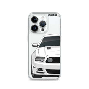 White 13-14 Mustang 5.0 - iPhone Case