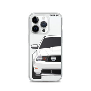 White 11-12 Mustang 5.0 - iPhone Case