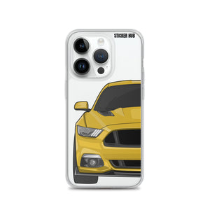 Yellow 15-17 Mustang 5.0 - iPhone Case