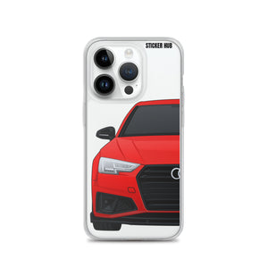 Red B9 Audi S4 "Facelift" - iPhone Case