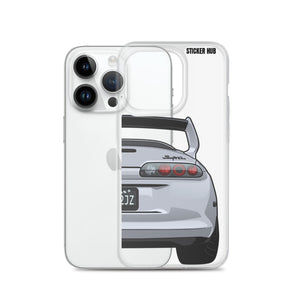 Silver Toyota Supra - iPhone Case