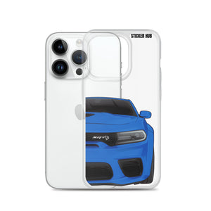 Blue Charger Hellcat (Widebody) - iPhone Case