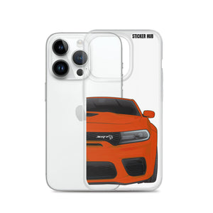 Orange Charger Hellcat (Widebody) - iPhone Case