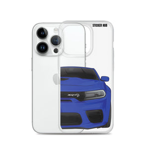 Blue Charger Hellcat (Widebody) - Phone Case