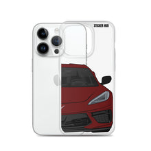 Load image into Gallery viewer, Long Beach Red C8 Corvette - iPhone Case