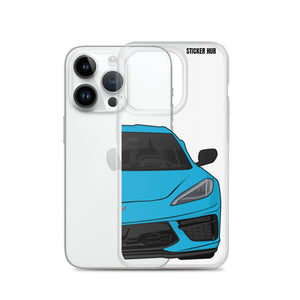 Rapid Blue C8 Corvette - iPhone Case