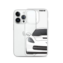 Load image into Gallery viewer, White C7 Corvette Stingray - iPhone Case