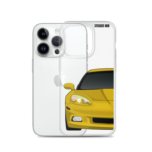 Velocity Yellow C6 Corvette - iPhone Case