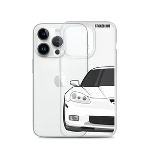 White C6 Corvette Z06 - iPhone Case