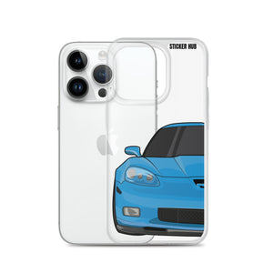 Jet Stream Blue C6 Corvette Z06 - iPhone Case