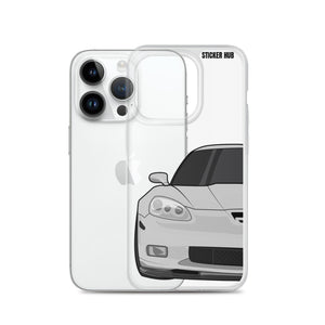 Silver C6 Corvette Z06 - iPhone Case