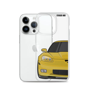 Velocity Yellow C6 Corvette Z06 - iPhone Case