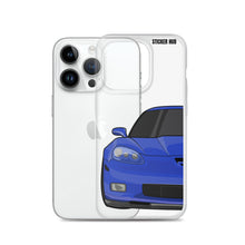 Load image into Gallery viewer, LeMans Blue C6 Corvette Z06 iPhone Case