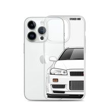 Load image into Gallery viewer, White R34 Nissan GTR - iPhone Case