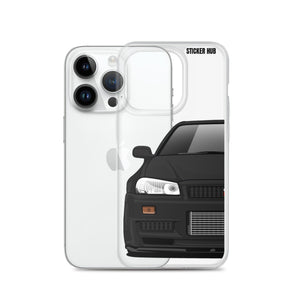 Black R34 Nissan GTR - iPhone Case