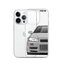 Load image into Gallery viewer, Silver R34 Nissan GTR - iPhone Case