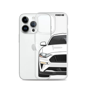 White 18-21 Mustang 5.0 - iPhone Case