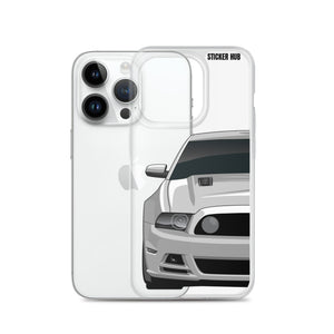 Silver 13-14 Mustang 5.0 - iPhone Case