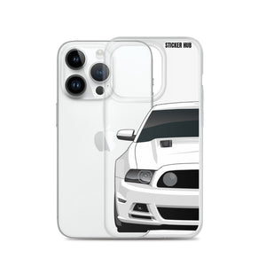 White 13-14 Mustang 5.0 - iPhone Case