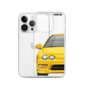 Yellow Acura Integra - iPhone Case