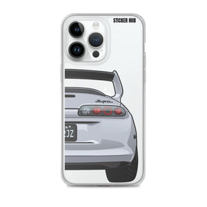 Silver Toyota Supra - iPhone Case