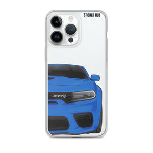 Blue Charger Hellcat (Widebody) - iPhone Case